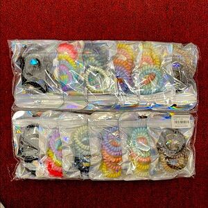 Colorful Spiral Hair Ties Set